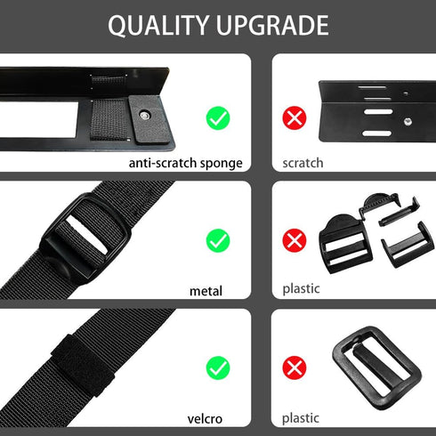 Under Desk PC Mount with Anti Scratch Sponge, Adjustable CPU Holder Bracket for Computer Tower (Black)