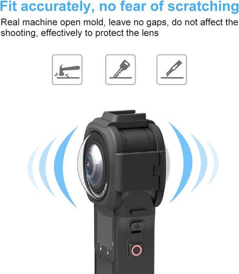Heayzoki 1 Inch 360 Camera Lens Case, PC Camera Lens Protective Cover for ONE RS Edition, High Light Transmittance, Top
