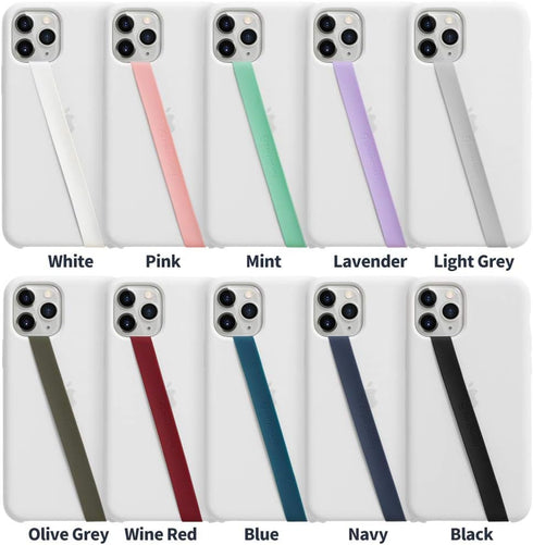 Sinjimoru Silicone Stretching Strap as Phone Grip Holder, Slim Grip Tape for iPhone Case, Secure Phone Strap Lavender
