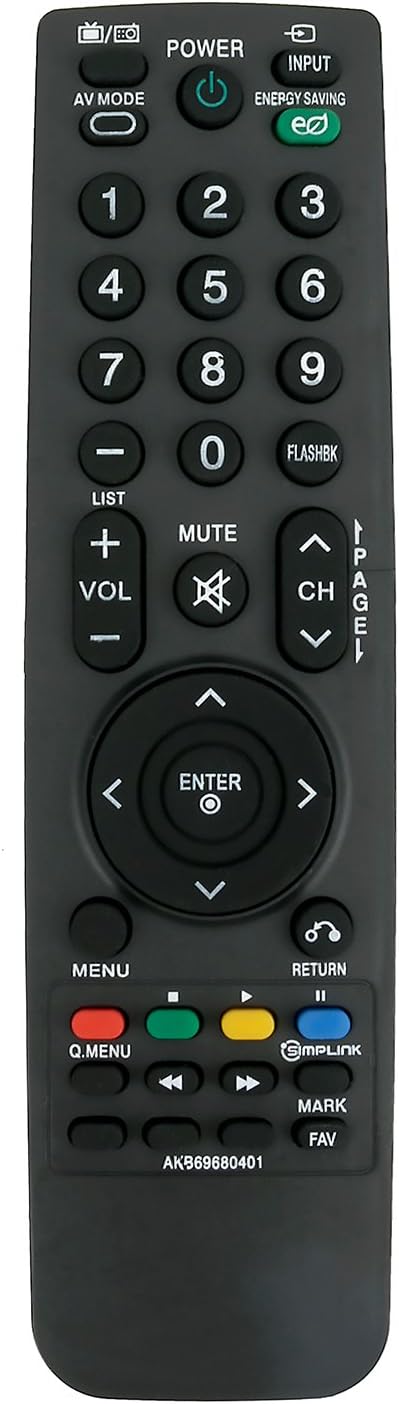 AKB69680401 Remote for LG LCD LED HDTV Models 19LH20, 19LU55, 22LH20, 22LU55, 26LD322HZA, 32CL20, 32LF11, 32LH20