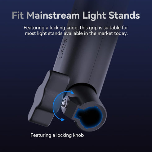 ULANZI LA03 1/4" Light Stand Mount Adapter, Screw Portable Handheld Grip Quick Adjustment for COB Video Light, DSLR
