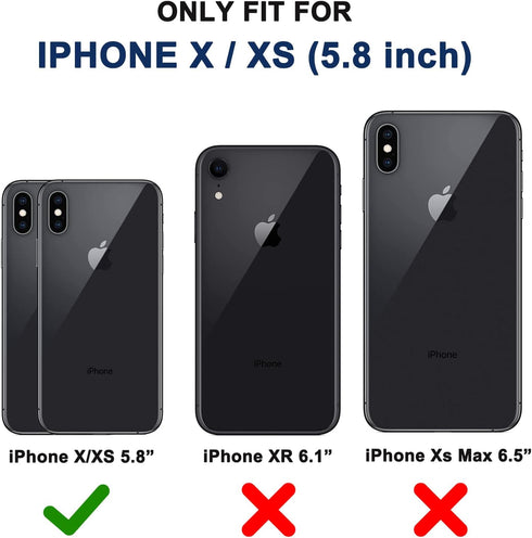 Shop iPhone X/Xs Case with Belt Clip Holster, Rugged Military Grade Protection & 2X Screen Protectors (Orange).