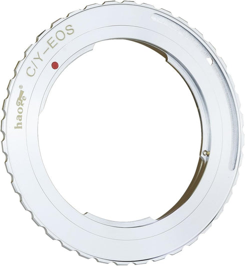 Haoge Lens Mount Adapter for Contax/Yashica C/Y CY Mount Lens to Canon EOS Rebel 80D 70D 60D 50D 5D 7D, Silver