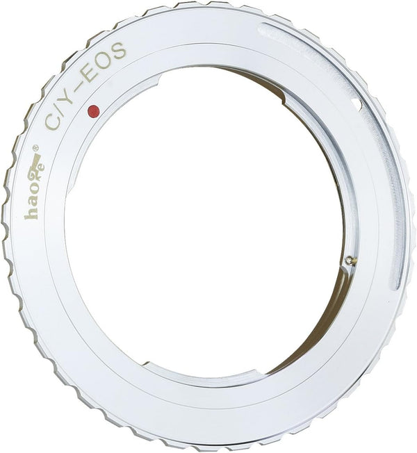 Haoge Lens Mount Adapter for Contax/Yashica C/Y CY Mount Lens to Canon EOS Rebel 80D 70D 60D 50D 5D 7D, Silver