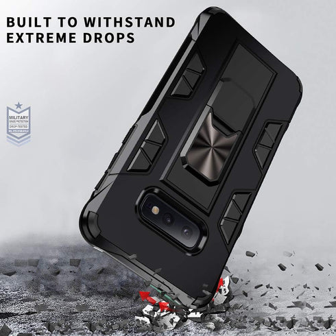 Military Grade Case for Samsung Galaxy Note 8, Built-in Kickstand, Heavy Duty Shockproof Cover, Silver