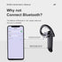 Truck Driver Bluetooth Headset, Wireless Earbuds with Earhooks, IPX7 Waterproof, Dual Microphone Earpiece, In Ear Hands