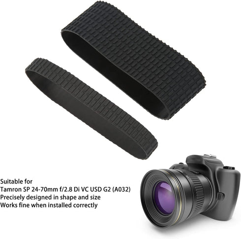 Rubber Ring for Tamron SP 24-70mm F/2.8 Di VC USD A007 Lens, Zoom Rubber + Focus Rubber Grip, Camera Repair Part