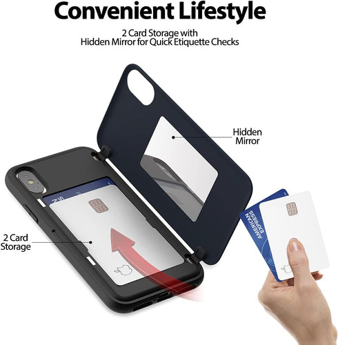 GOOSPERY Magnetic Secure Bumper Case Compatible with iPhone Xs / X, Card Holder Wallet Case with Easy Magnet Closure