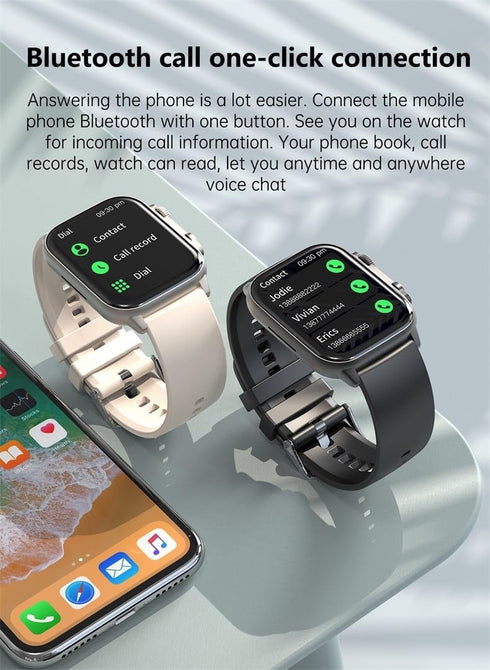 Smart Watch 1.96" AMOLED HD Smartwatch, Full Health Monitor for Women Men, Low Power Consumption (Light Silver)