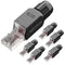 VCELINK RJ45 Connector Tool-Free, CAT6 Field Termination Plug, Gold Plated Modular Plug for 23 to 26 AWG Cable