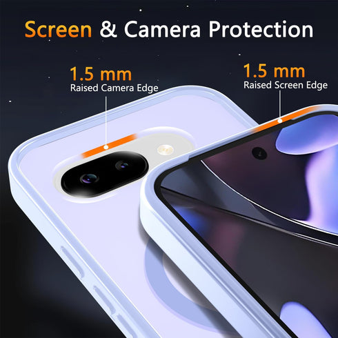 LATVIN 9a 1 Phone Cover for Google Pixel Case | with Screen Protector, Compatible with MagSafe, Magnetic, Military