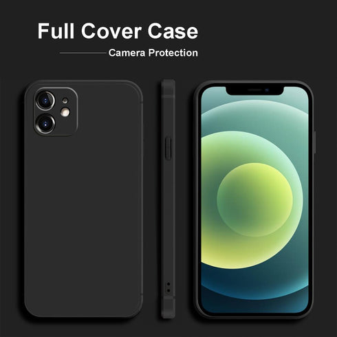 TENOC Anti-Fingerprint Protective Bumper Case for iPhone 12 Mini, Black Matte Cover for 5.4 Inch