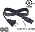 8ft Power Cord Replacement for Toshiba 19LV61K 22LV505 40L2400U 15LV505 19LV505 19LV610U 72796185 AE009538 22LV610U 40L3400U 50L1400U 50L2400U 50L3400U TV AC Charger Cable