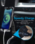Cigarette Lighter Car Phone Mount with Dual USB Charger, Fast Charging Holder for iPhone 15 Pro Max, Samsung Galaxy