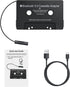 Audio Cassette Aux Adapter, Bluetooth 5.0 Cassette Receiver, Tape Audio Adapter for Mobile Phone Music and Car Voice