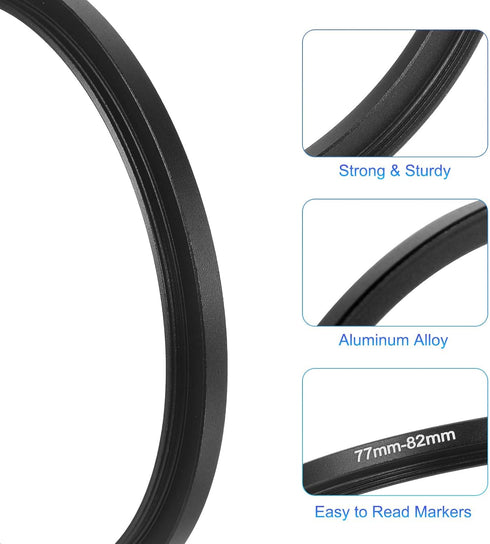 PATIKIL 13pcs Step Up Ring, Aluminum Filter Adapter Set for Camera Lens Hood