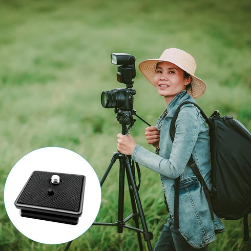 IOUALEY 41mm (1-5/8") 41x41mm Quick Release Plate, Universal Camera Tripod Mount Adapter with Tool-Free Thumb Screw
