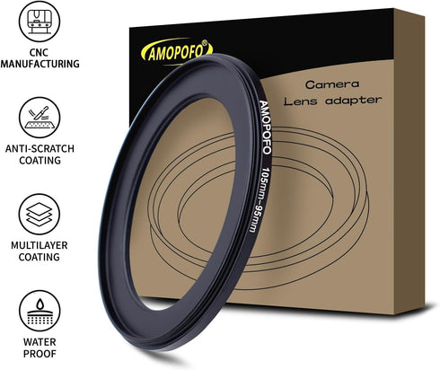 105mm Lens to 95mm Camera Filter Ring,105mm to 95mm Step-Down Ring Filter Adapter for 95mm UV,ND,CPL,Metal Step-Down Ring