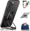 Phone Ring Holder Finger Kickstand - 360 Rotation Foldable Ultra-Thin Metal Grip for Magnetic Car Mount.