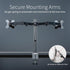 VIVO Heavy Duty Dual Monitor Desk Mount, Fully Adjustable Steel Stand, Holds 2 Screens Up to 30 Inches, Black