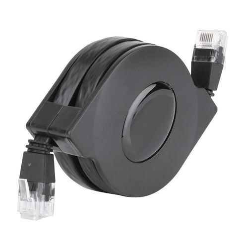 Zerone CAT 6 Ethernet Cable, Retractable Flat Shielded LAN Cord with RJ45 for Modem Router Gaming (2M) (1 Pc)