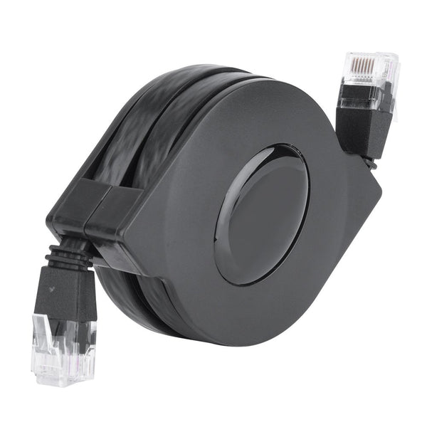 Zerone CAT 6 Ethernet Cable, Retractable Flat Shielded LAN Cord with RJ45 for Modem Router Gaming (2M) (1 Pc)