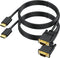 URELEGAN HDMI to VGA Cable 3.3FT 2-Pack, HDMI to VGA Cord Uni-Directional Male