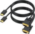 URELEGAN HDMI to VGA Cable 3.3FT 2-Pack, HDMI to VGA Cord Uni-Directional Male