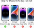 2 PCS Anti-Blue Tempered Glass Mirror Screen Protector for iPhone 14 Pro Max, 6.7 inch 9H Hardness Anti-scratch