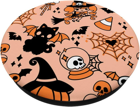 Vintage Witchy Magical Spiritual Kawaii Goth Halloween Skull PopSockets PopGrip: Swappable Grip for Phones & Tablets