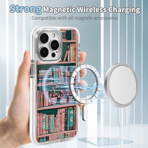 TnXee 14 Case for iPhone Pro Max,Compatible with MagSafe,Classic Clear Shockproof Protection Magnetic Phone Case