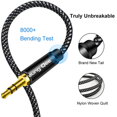 Yeung Qee 3.5mm to 2RCA Female Cable, 3ft Male to 2 RCA Female Jack Stereo Audio Y Adapter for iPod, Tablets, Speaker
