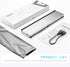 Geyes Bluetooth Keyboard Foldable - Portable Wireless Keyboard with Aluminum Alloy Housing for Tablets and Smartphones