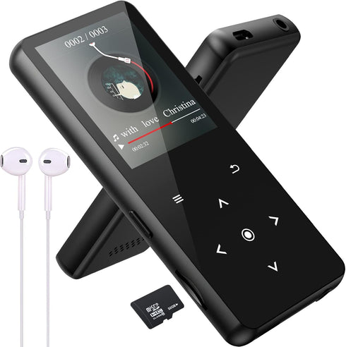 ANVOSCI 32GB MP3 Player with Bluetooth 5.0, Music Player with Built-in HD Speaker