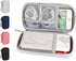 Electronic Organizer Bag, Waterproof Portable Travel Cable Storage Case for USB Drive, Charger, Headphones, Grey