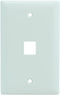 Legrand - OnQ 1 Port Single Gang Wall Plate, Ethernet Wall Plate, White, 10 Pack, High-Impact Plastic