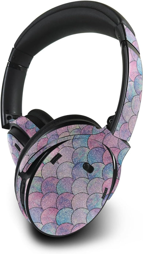 MightySkins Glossy Glitter Skin - Mermaid Scales for Bose QuietComfort 45 Headphones | Durable, Protective, Easy to