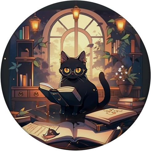 PopSockets Standard PopGrip Book Lover Cat Owner Bookworm Reading Literature Librarian