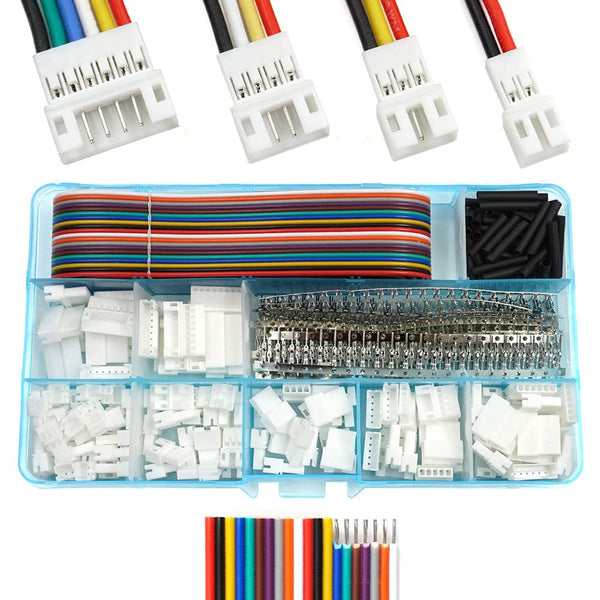 JST PH 2.0 Connectors Pin Header and Ribbon Cable Wire Kit, 2.0mm Pitch JST PH - 2/3/4/5/6/7/8 Male Pin Female