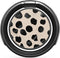 BURGA Stylish Metal Cell Phone Ring Stand Holder, Finger Grip Kickstand 360 Degree Rotation, Black Polka Dots Nude