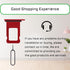 Red SIM Card Slot Replacement for iPhone XR, Single SIM Version Card Tray Holder Adapter with Waterproof Rubber Ring