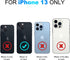 Nvollnoe iPhone 13 Case - Heavy Duty Dual Layer, Shockproof, Slim Wallet with Hidden Card Slot for Men & Women (Blue)