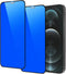 2 Piece Privacy Tempered Glass for iPhone 12 Pro Max 6.7 inch Anti-blue Anti-Spy Screen Protector Mirror Blue