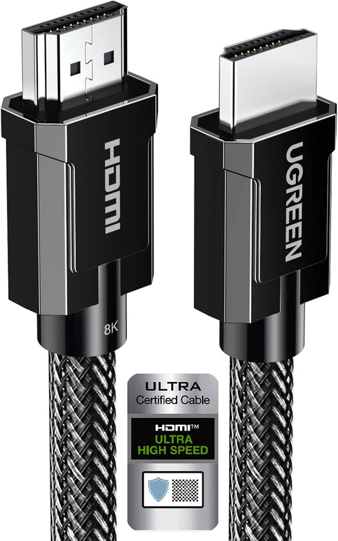UGREEN 8K HDMI 2.1 Cable Certified 6.6FT, 10K Ultra High Speed HDMI