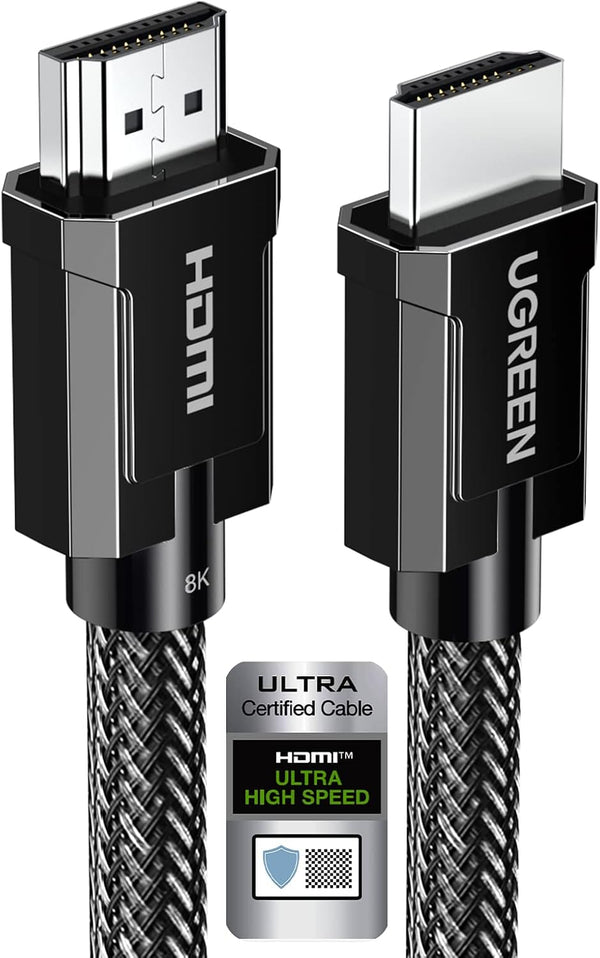 UGREEN 8K HDMI 2.1 Cable Certified 6.6FT, 10K Ultra High Speed HDMI