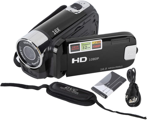ciciglow 1080P 16MP 16x 2.7in Handheld Video Camcorder, Camera Digital Zoom Video Camera with TFT Rotatable Screen