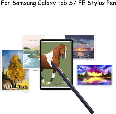 2 Pack Galaxy Tab S7 FE S Pen, Samsung Galaxy Tab S7 FE Stylus Pen Replacement, Black