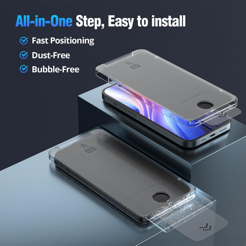 iPhone 15 Pro Max Privacy Screen Protector, 2 Pack, 10X Stronger, Auto-Alignment, Anti-Spy, 9H Tempered Glass