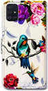 Wallet Case for Galaxy A51, Hummingbird in Flowers Leather Flip Cover with Card Slot Holder Kickstand for Samsung