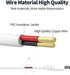 Tonton 33Ft 10M 5.5mm 2.1mm 5521 12V 2 Pack) Power Extension Cable x DC Female to Male Compatible with DC Adapter Cord